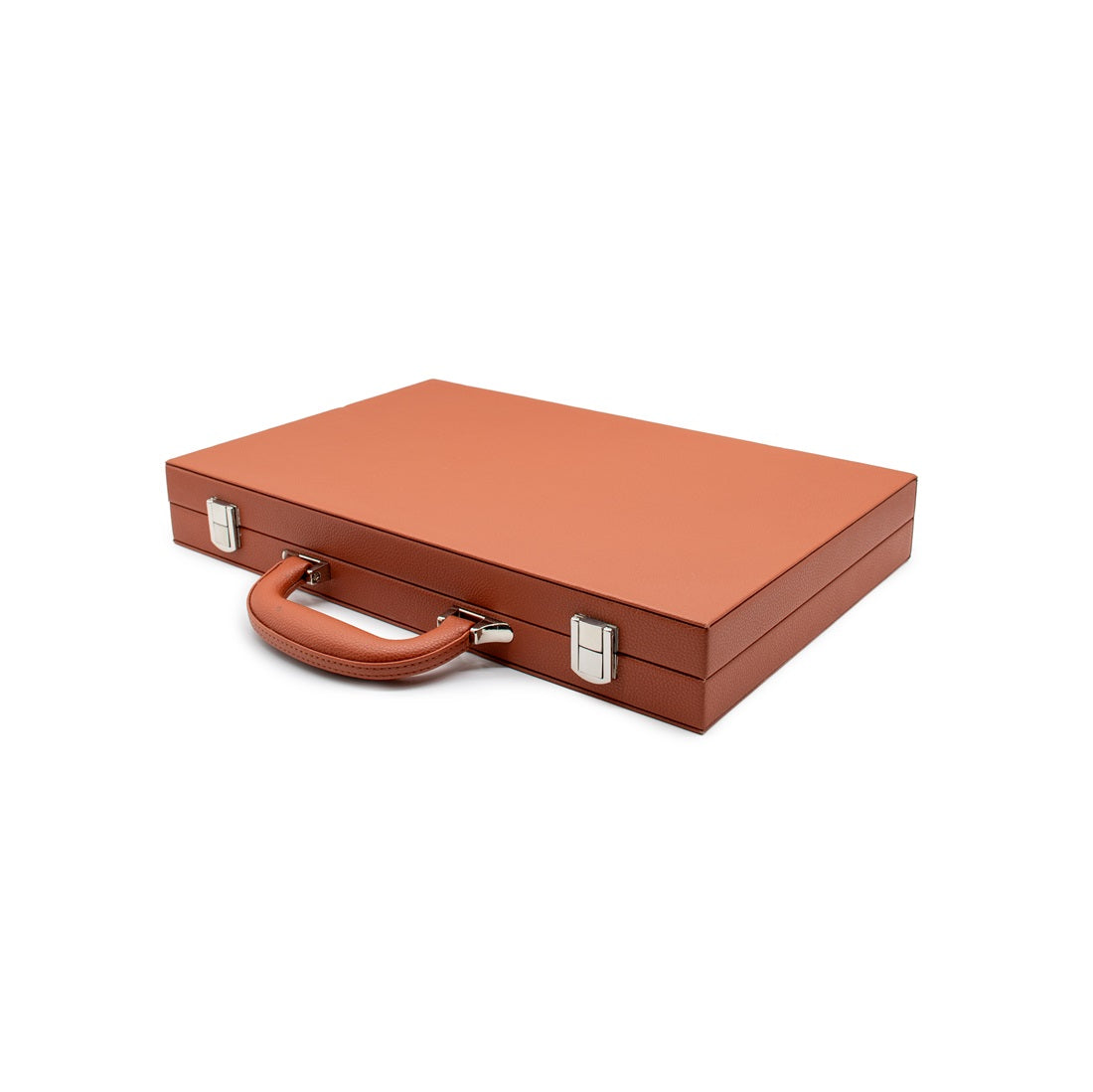 Backgammon - Brown Leather Attache Case Set [LPG Classics]