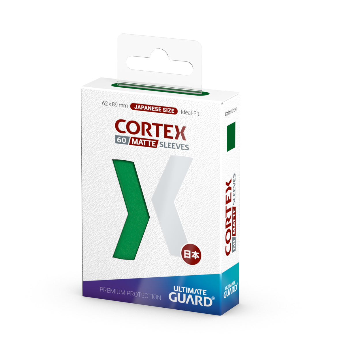 Ultimate Guard Cortex Matte Sleeves - Green - Japanese-Size (60 Sleeves)