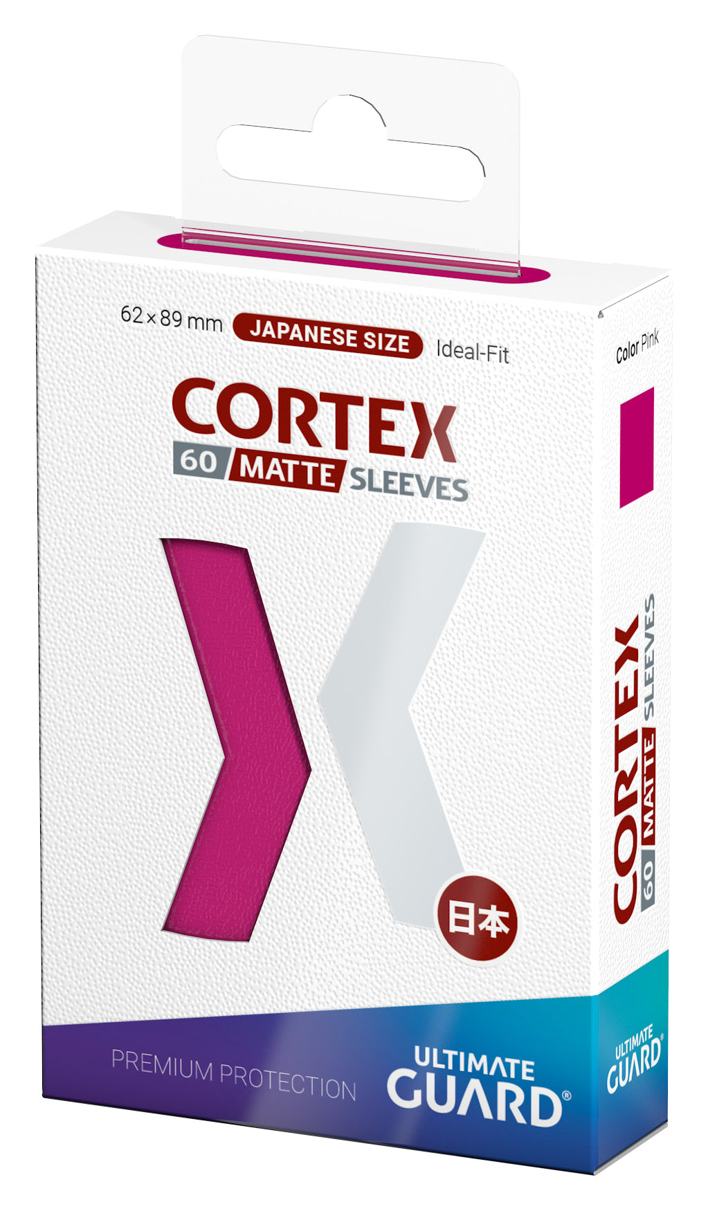 Ultimate Guard Cortex Matte Sleeves - Pink - Japanese-Size (60 Sleeves)