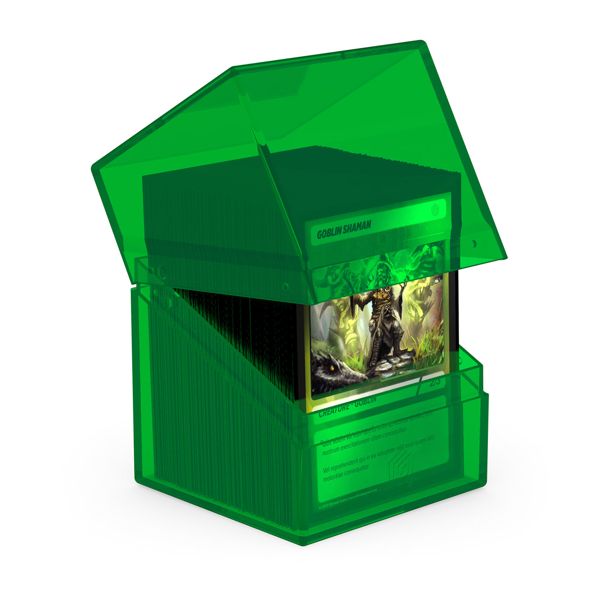 Ultimate Guard Boulder 100+ Clear Deck Box - Emerald