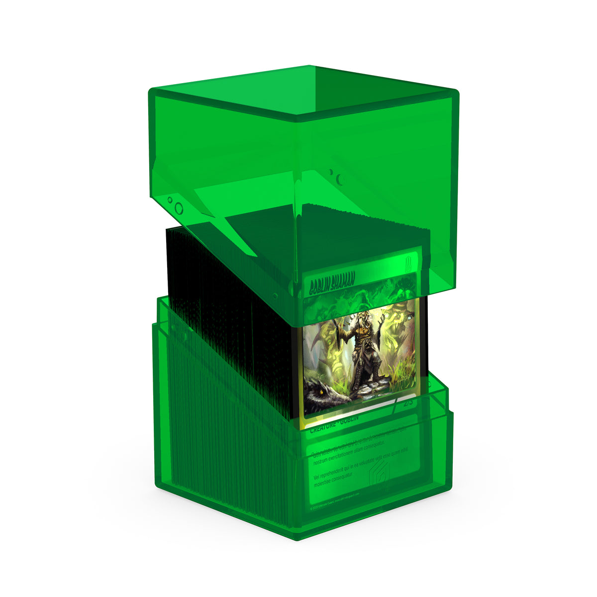 Ultimate Guard Boulder 100+ Clear Deck Box - Emerald