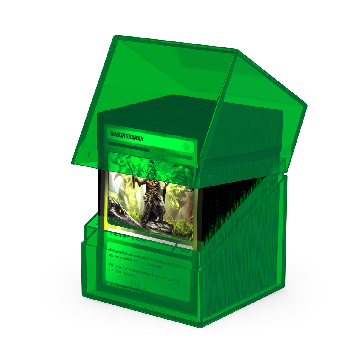 Ultimate Guard Boulder 100+ Clear Deck Box - Emerald