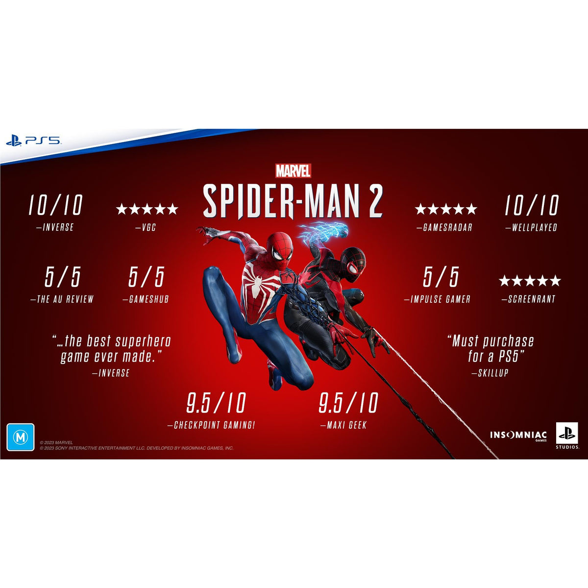 PS5 PlayStation 5 Console + Marvel&#39;s Spider-Man 2 Bundle