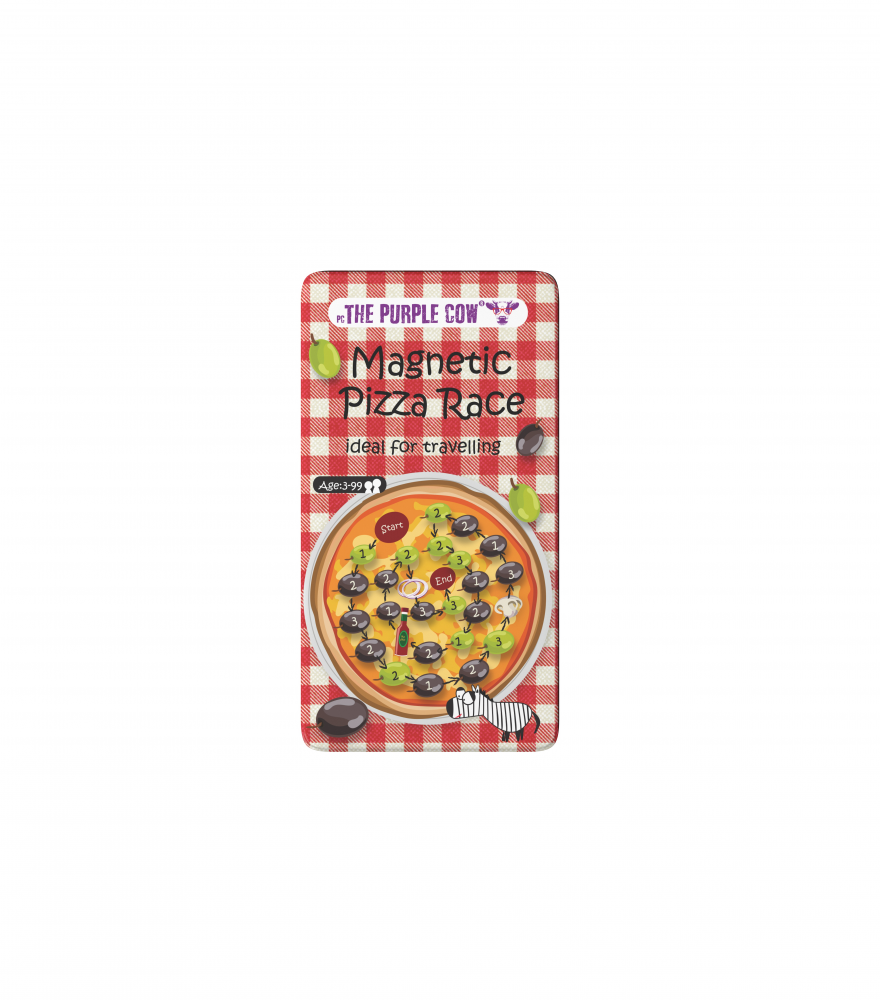 Magnetic Pizza Race - Travel Tin (The Purple Cow)