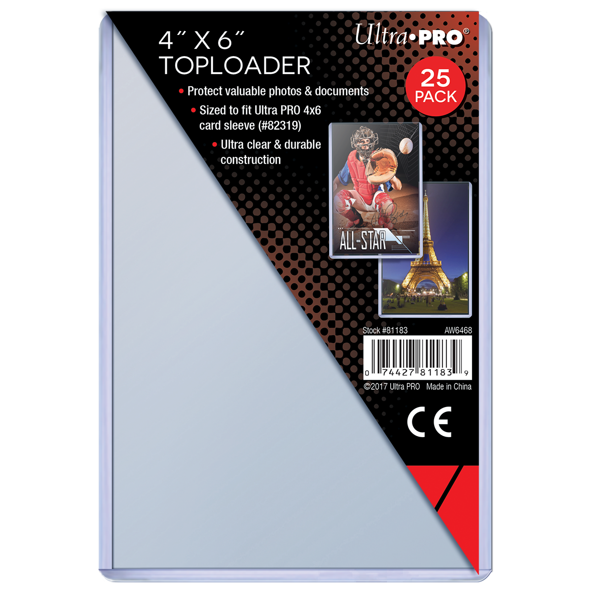 ULTRA PRO Toploaders - Specialty Size - 4&quot; x 6&quot; (Pack 25)