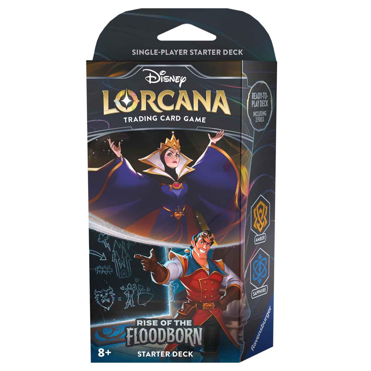Disney Lorcana TCG: Rise of the Floodborn - Starter Deck (Amber &amp; Sapphire)