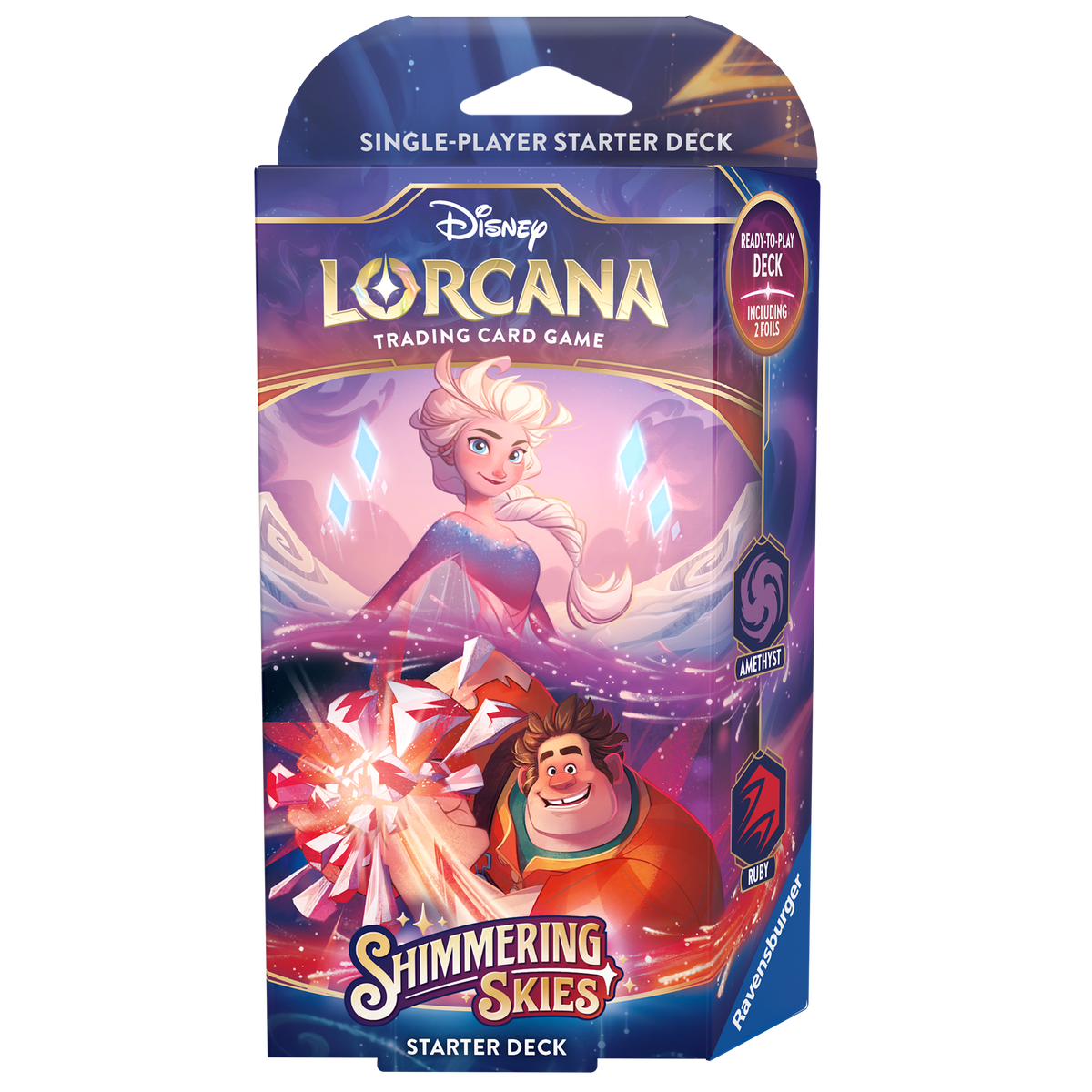 Disney Lorcana TCG: Shimmering Skies - Starter Deck (Amethyst &amp; Ruby)