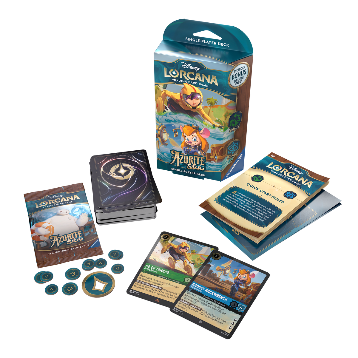 Disney Lorcana TCG: Azurite Sea - Starter Deck (Emerald &amp; Sapphire)