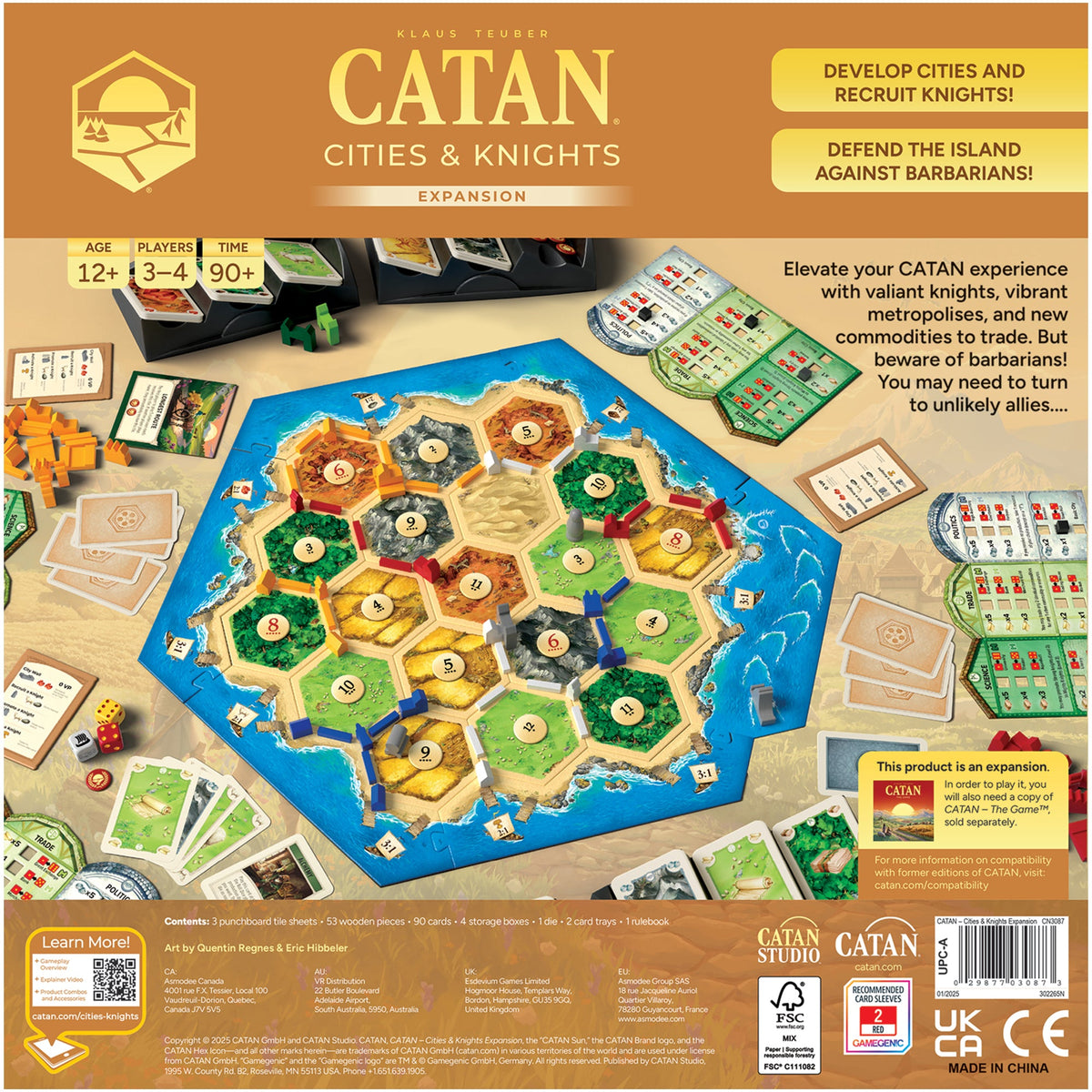CATAN Cities & Knights Expansion (6th Edition)
