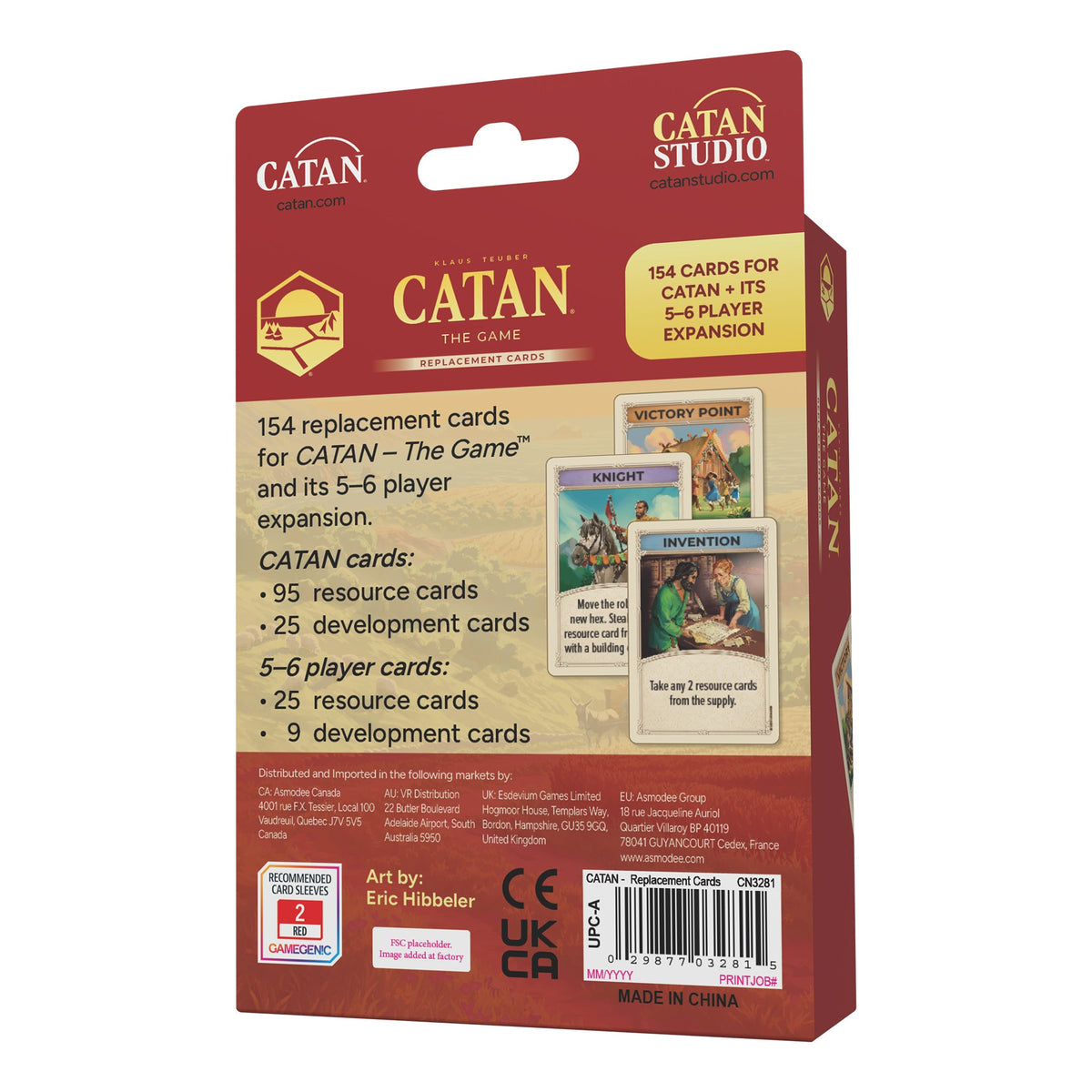 CATAN The Game: Replacement Cards (6th Edition)