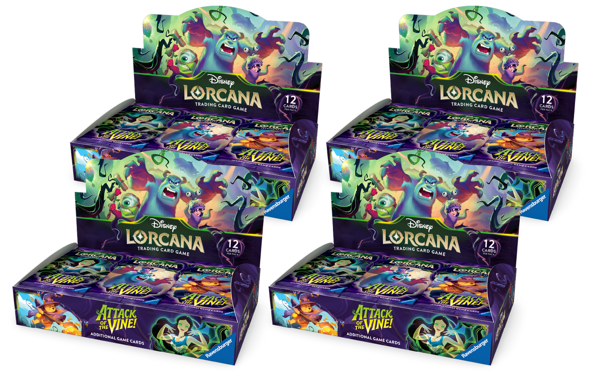 Disney Lorcana TCG: Attack of the Vine - Booster Box Case (4 Booster Boxes)