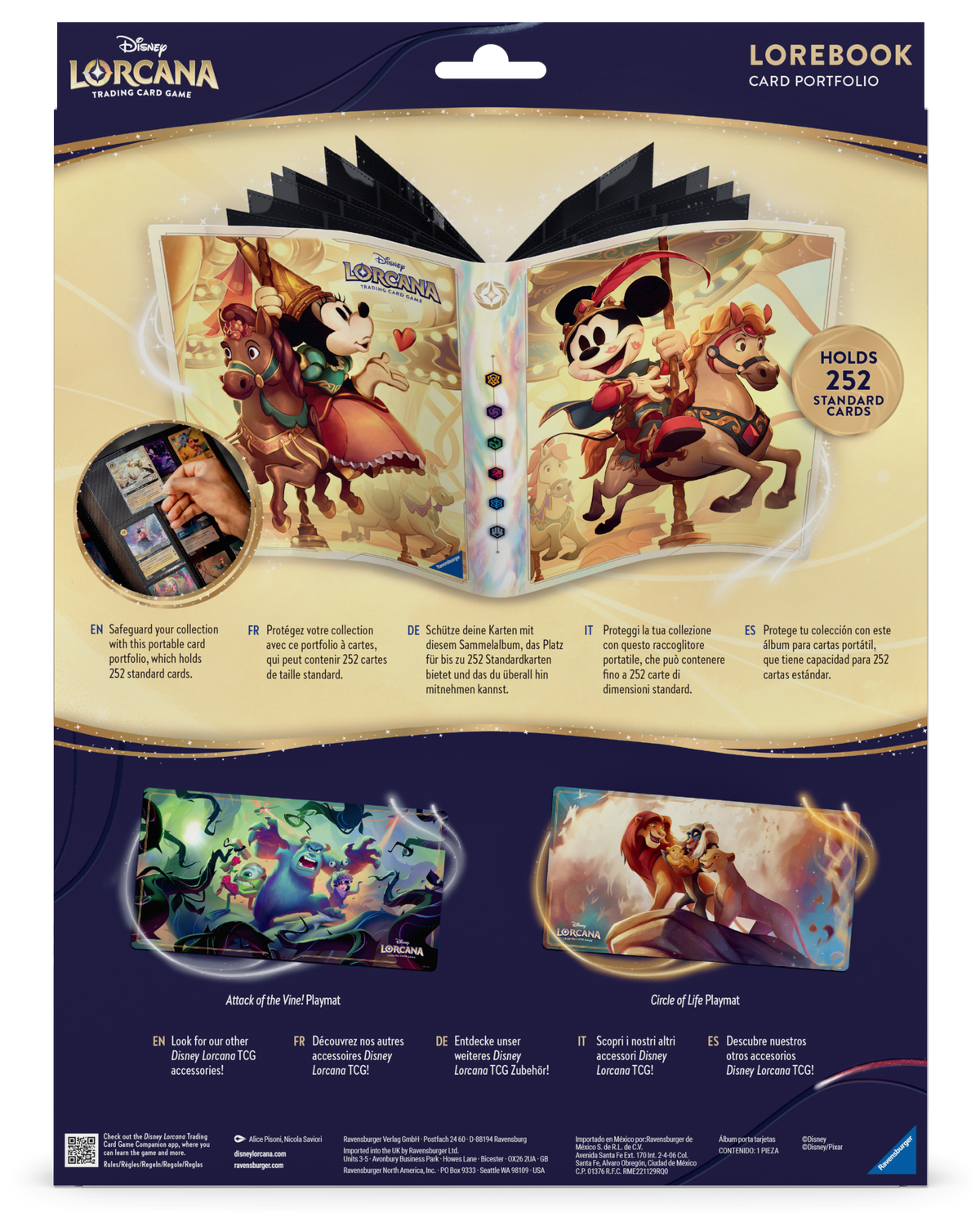 Disney Lorcana TCG: Lorebook Card Portfolio - Mickey & Minnie Mouse (Iconic)
