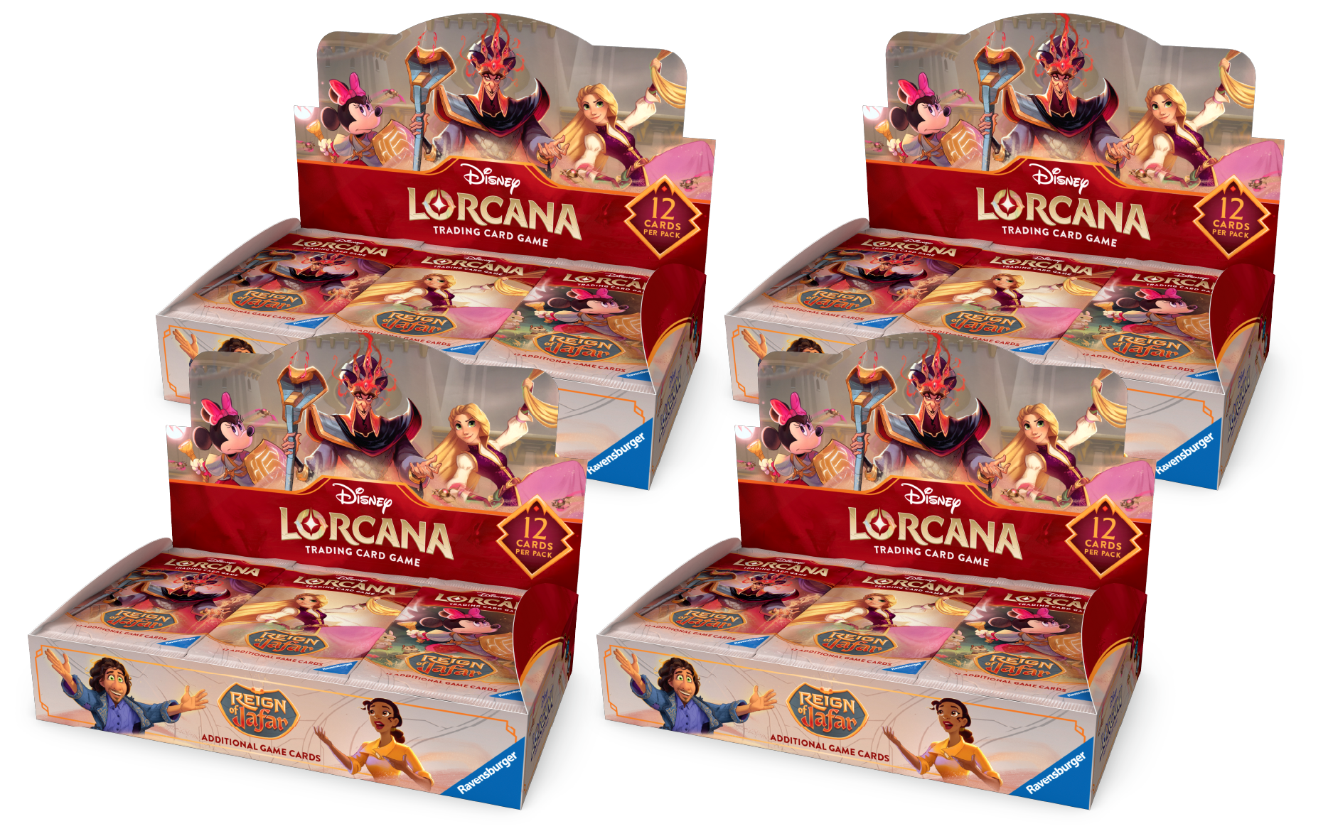 Disney Lorcana TCG: Reign of Jafar - Booster Box Case (4 Booster Boxes - Goldfields Toys & Games Disney Lorcana TCG: Reign of Jafar - Booster Box Case (4 Booster Boxes - Goldfields Toys & Games