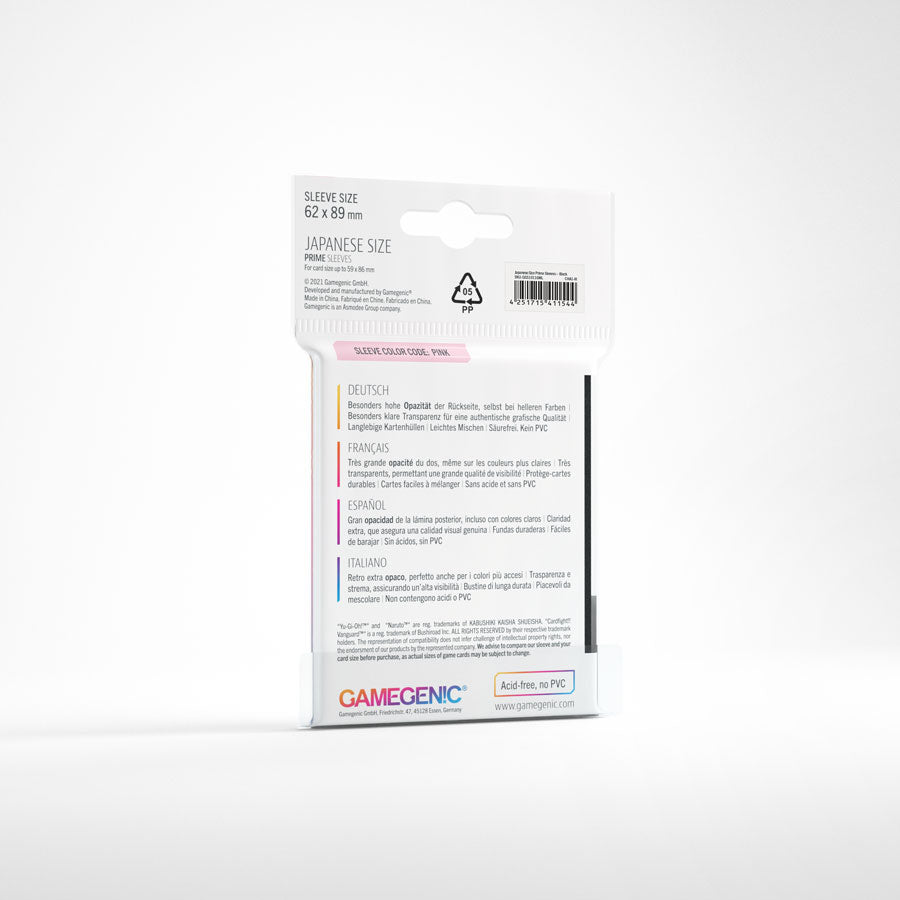 Gamegenic Japanese Prime Sleeves - Black (60 Sleeves)