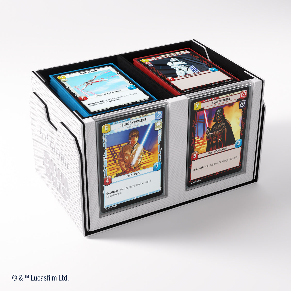 Gamegenic Star Wars: Unlimited Double Deck Pod Premium Deck Box - White / Black