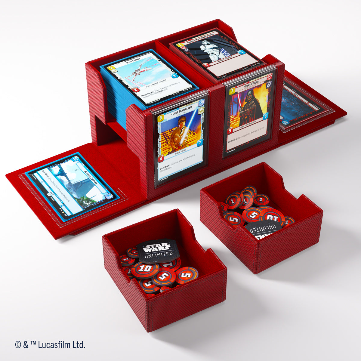 Gamegenic Star Wars: Unlimited Double Deck Pod Premium Deck Box - Red