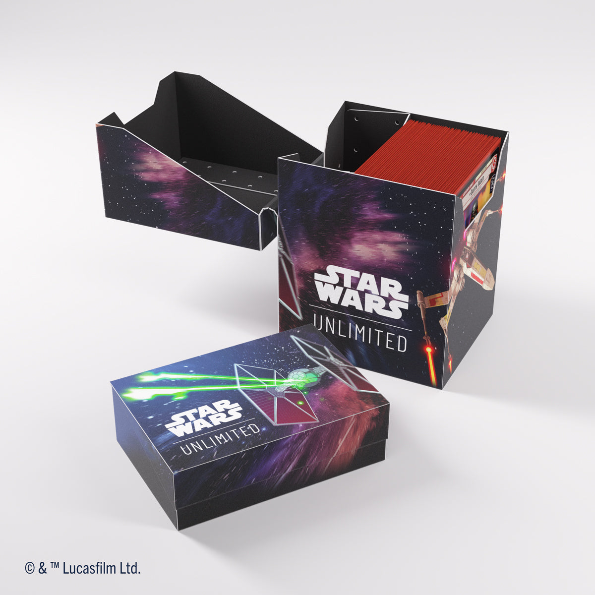 Gamegenic Star Wars: Unlimited Soft Crate Deck Box - X-Wing / TIE Fighter