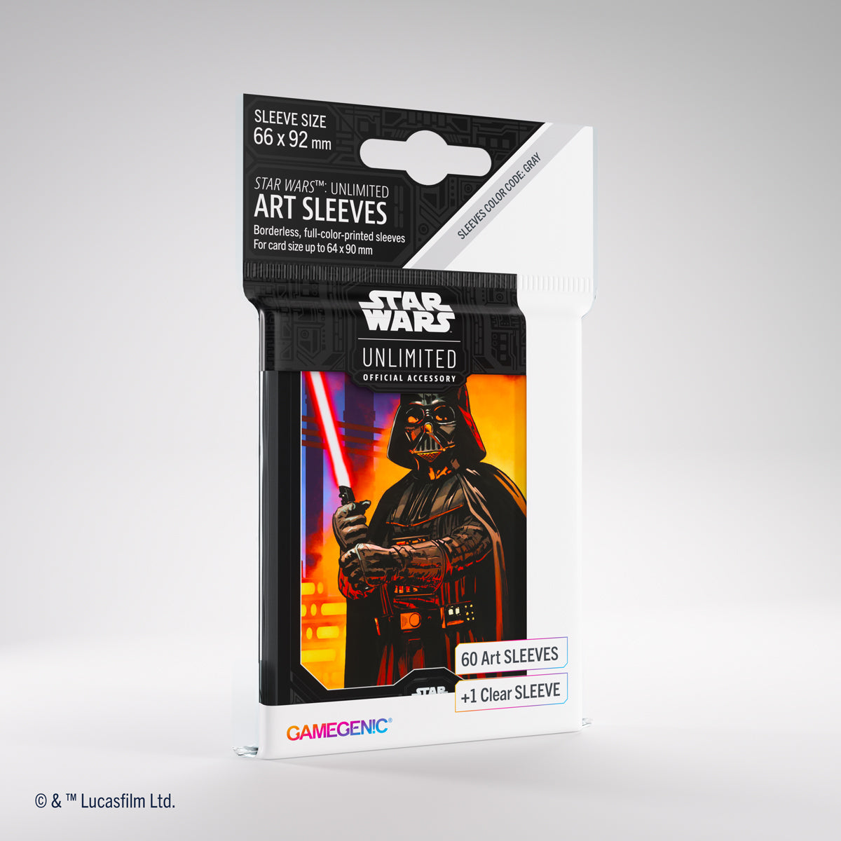 Gamegenic Star Wars: Unlimited Art Card Sleeves - Darth Vader (60 Sleeves) [Colour Code: GREY]
