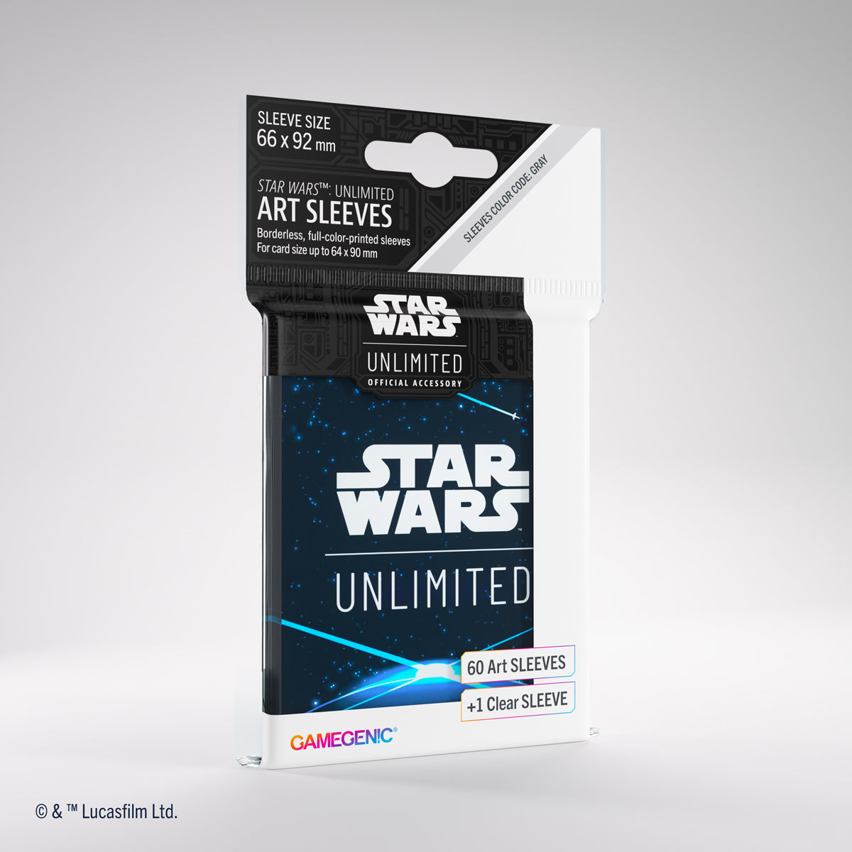 Gamegenic Star Wars: Unlimited Art Card Sleeves - Blue (60 Sleeves) [Colour Code: GREY]