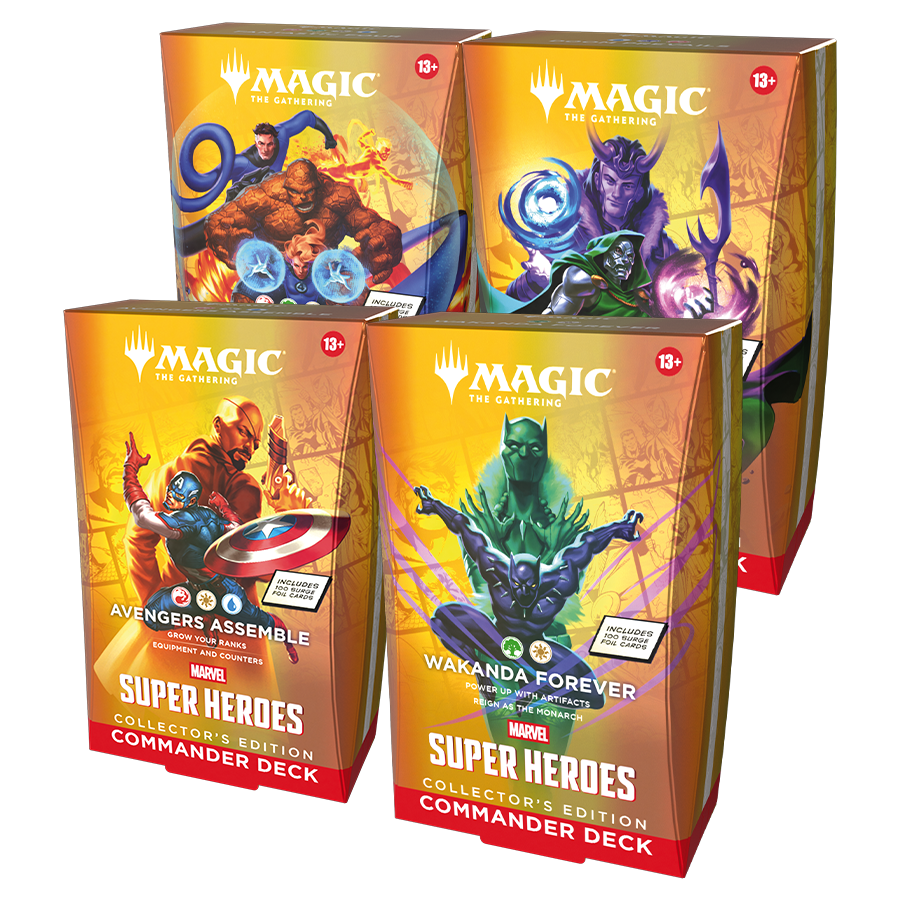 Magic MTG: Marvel Super Heroes - 4 Commander Deck (Collector's Edition) Bundle