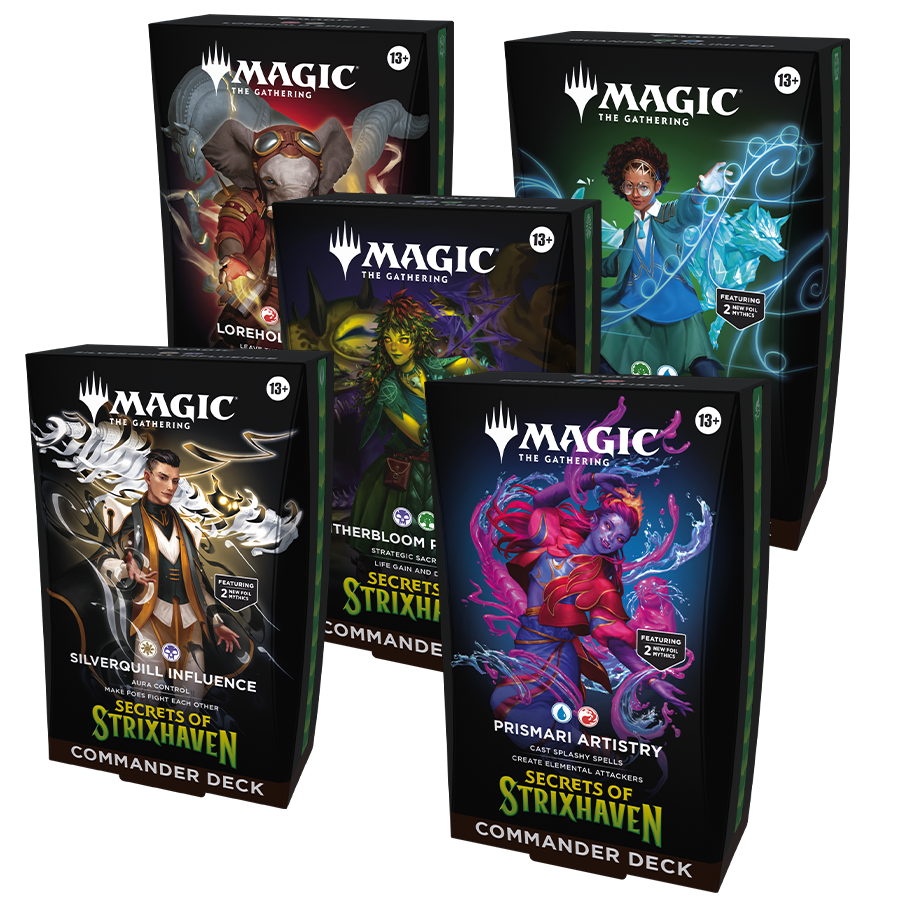 Magic MTG: Secrets of Strixhaven - 5 Commander Deck Bundle