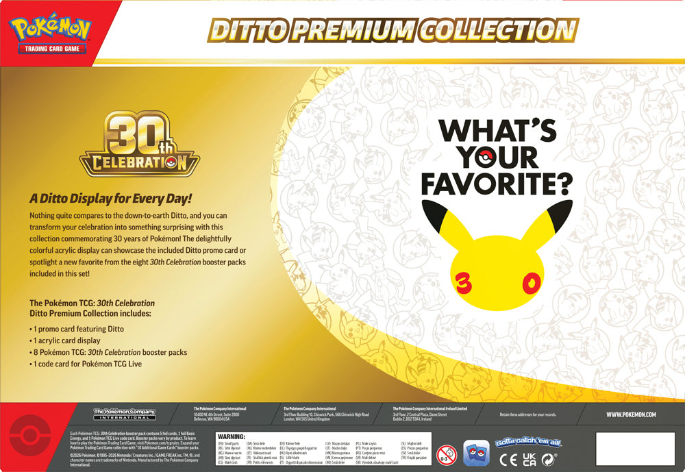 Pokemon TCG: 30th Celebration - Ditto Premium Collection