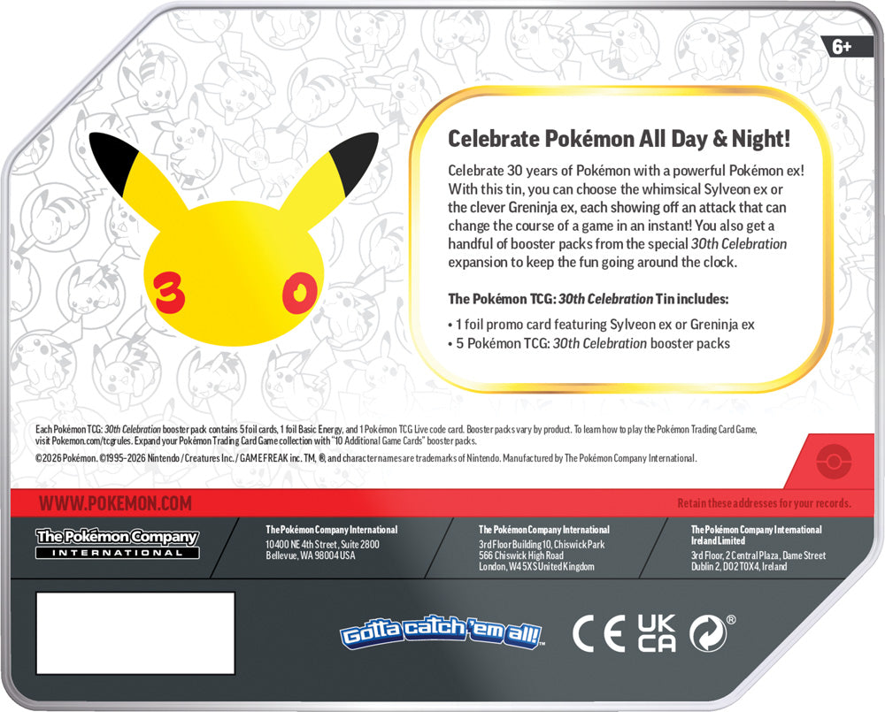Pokemon TCG: 30th Celebration - Tin