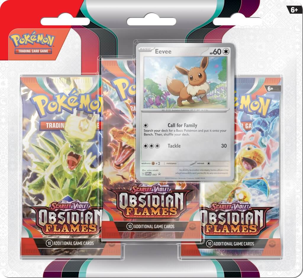 Pokemon TCG - Scarlet & Violet: Obsidian Flames (Three Booster Blister Pack)