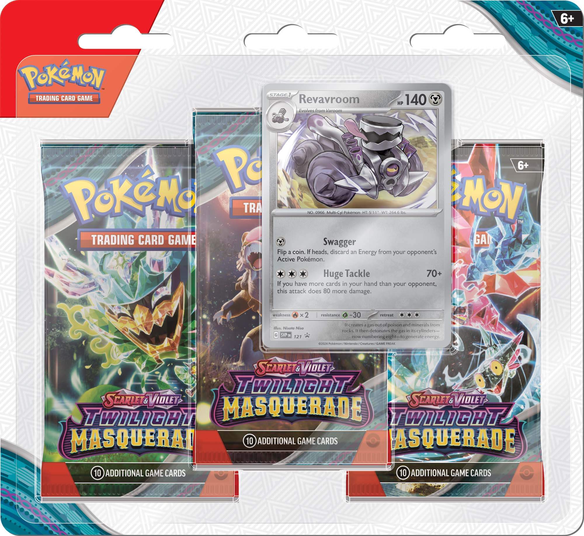 Pokemon TCG: Scarlet & Violet - Twilight Masquerade (Three Booster Blister Pack) - Goldfields Toys & Games Pokemon TCG: Scarlet & Violet - Twilight Masquerade (Three Booster Blister Pack) - Goldfields Toys & Games