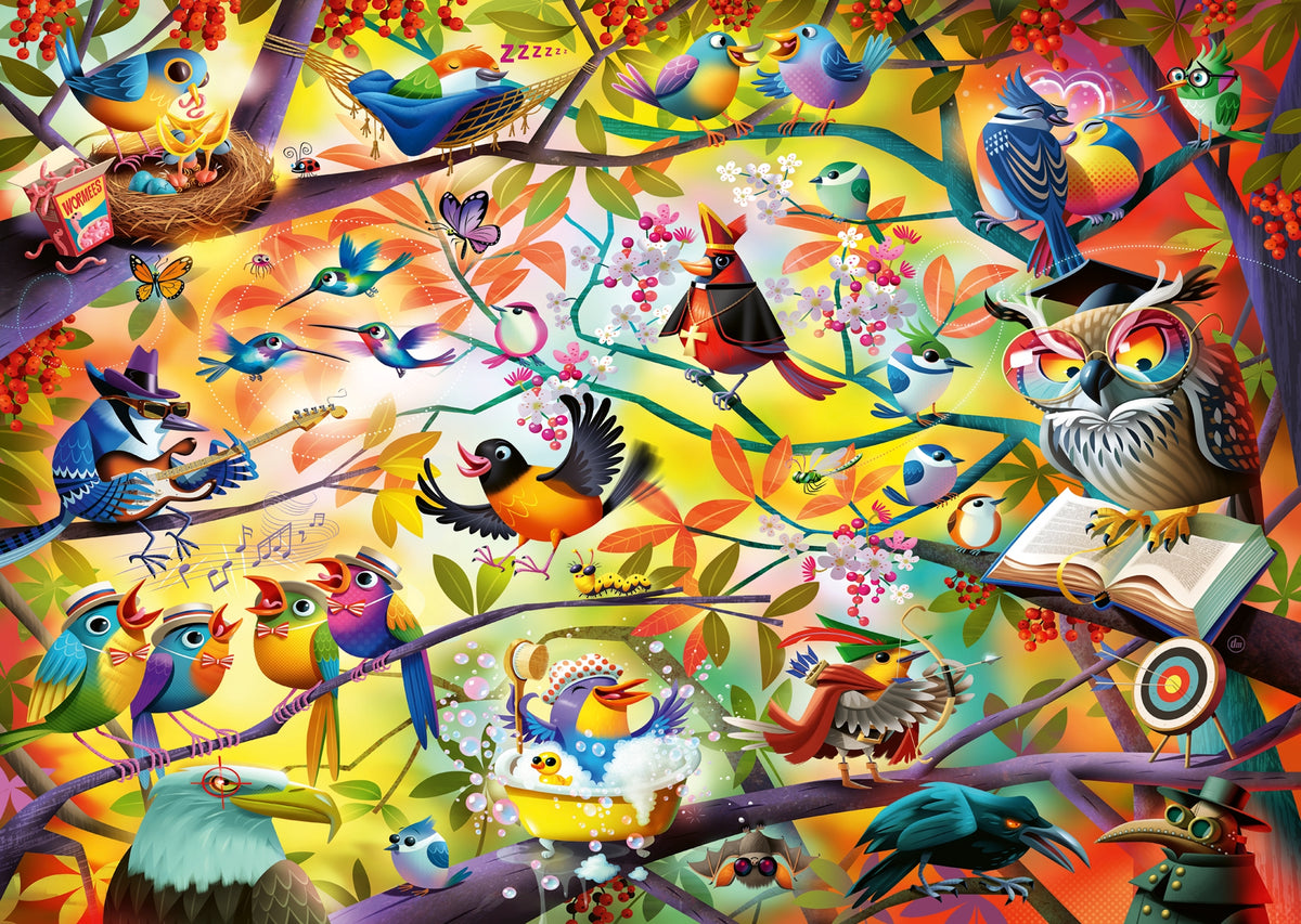 Dean MacAdam: Busy Birdies 1000pc [Ravensburger Puzzle]