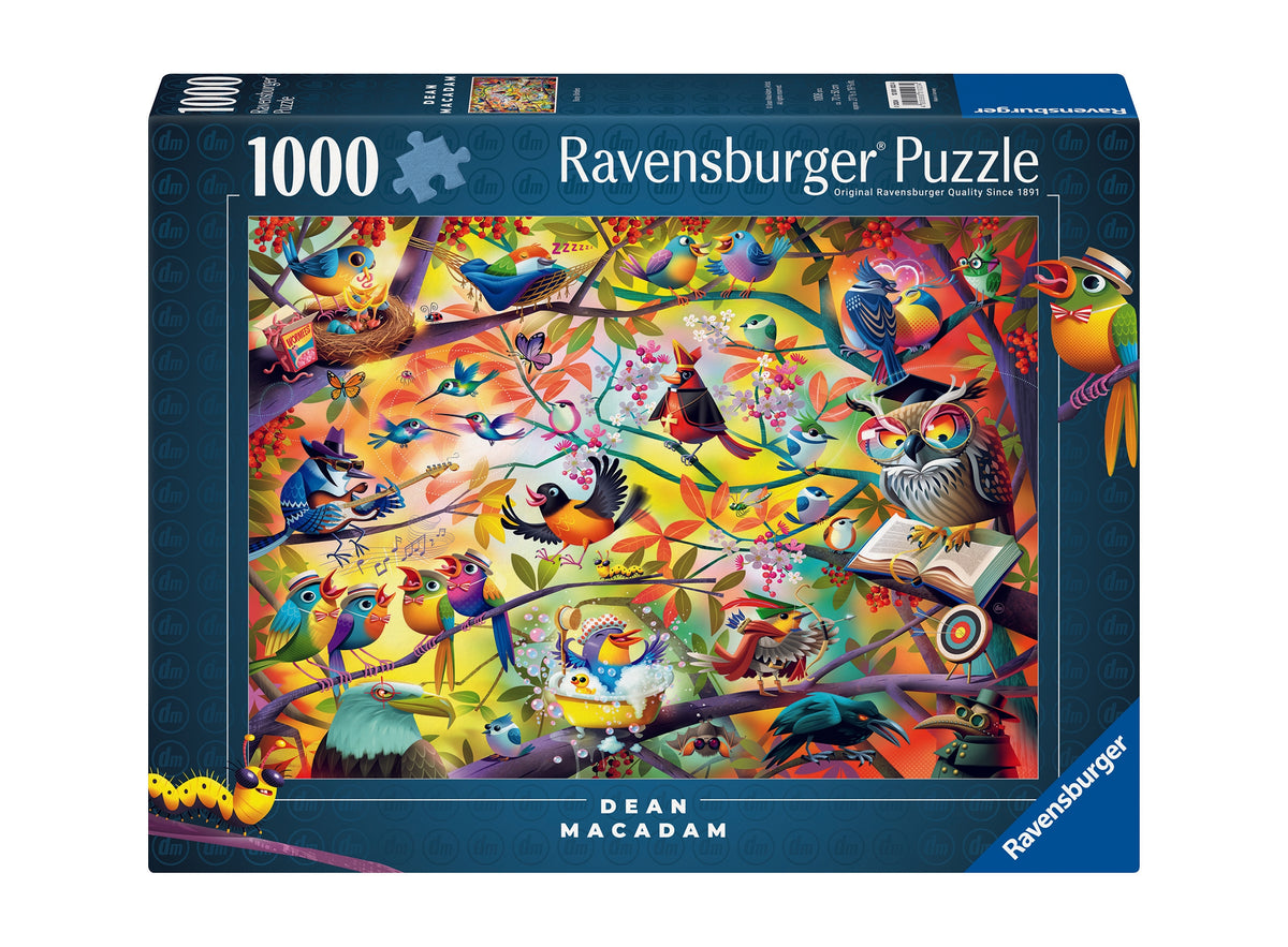 Dean MacAdam: Busy Birdies 1000pc [Ravensburger Puzzle]