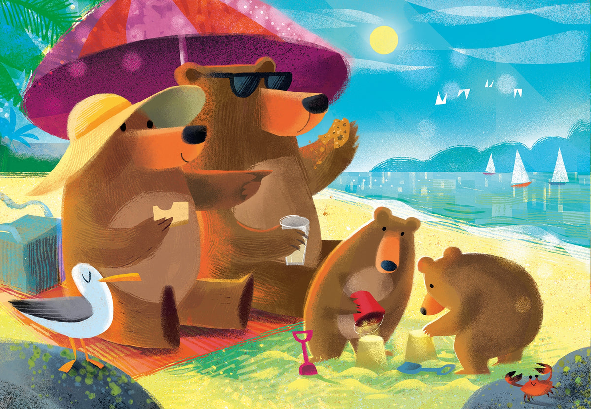 Bear Family Vacations 2x24pc [Ravensburger Puzzle]