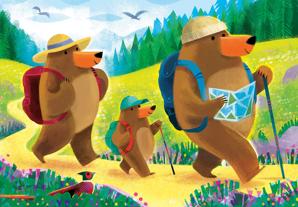 Bear Family Vacations 2x24pc [Ravensburger Puzzle]