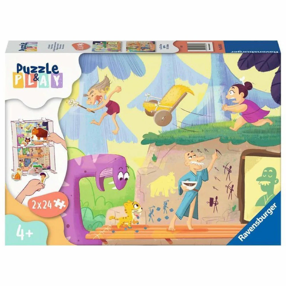 Puzzle &amp; Play Cavemen 2x24pc [Ravensburger Puzzle]