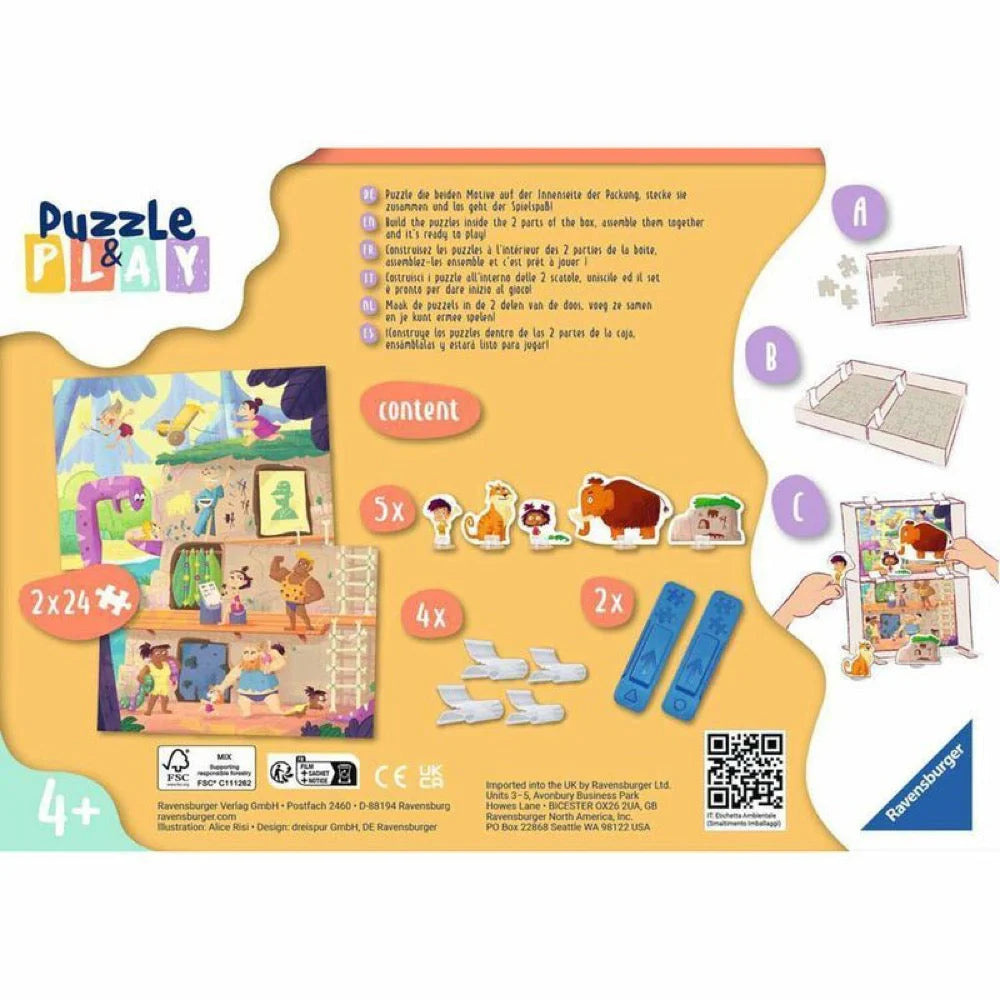 Puzzle &amp; Play Cavemen 2x24pc [Ravensburger Puzzle]