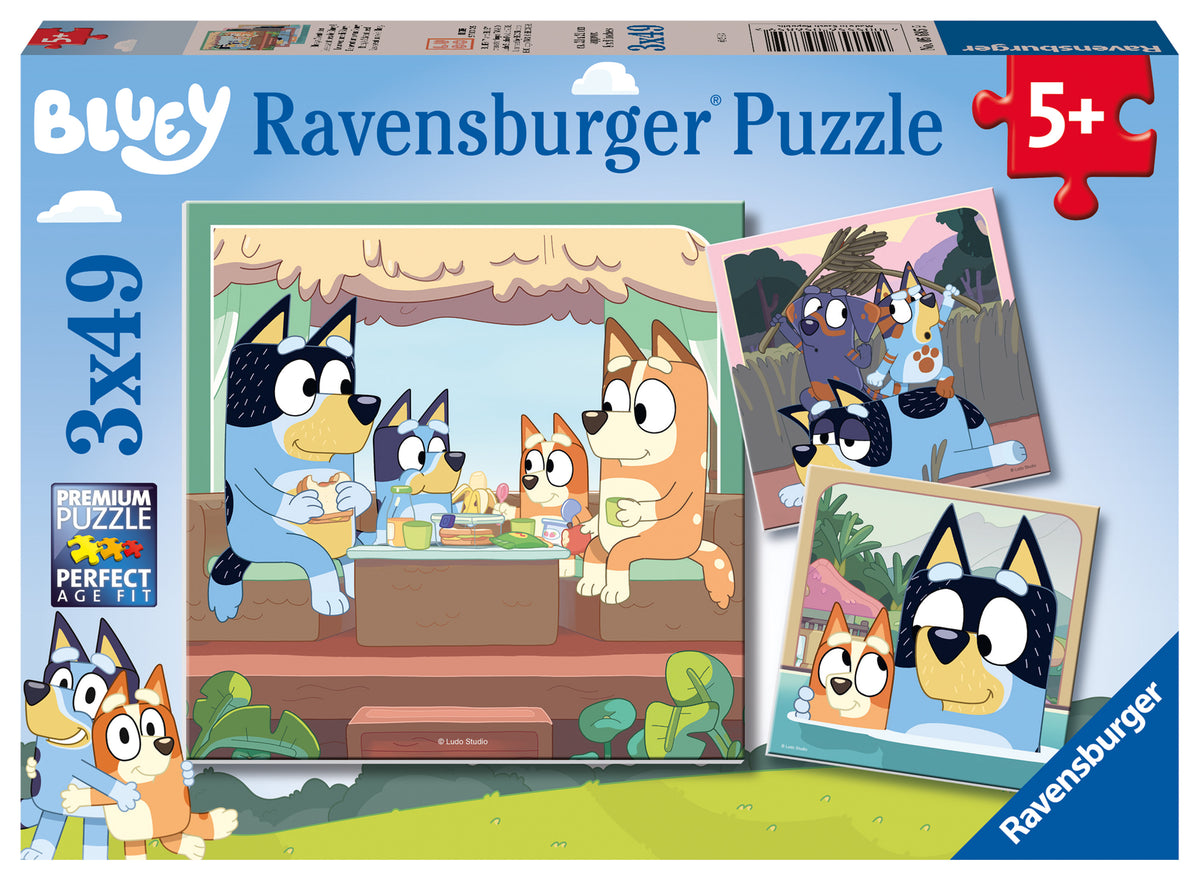 Bluey: Bluey's Adventures! 3x49pc [Ravensburger Puzzle]