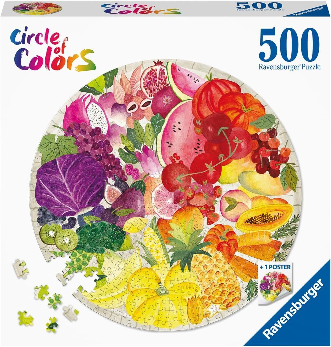 Circle of Colours: Fruits & Vegetables 500pc [Ravensburger Puzzle]