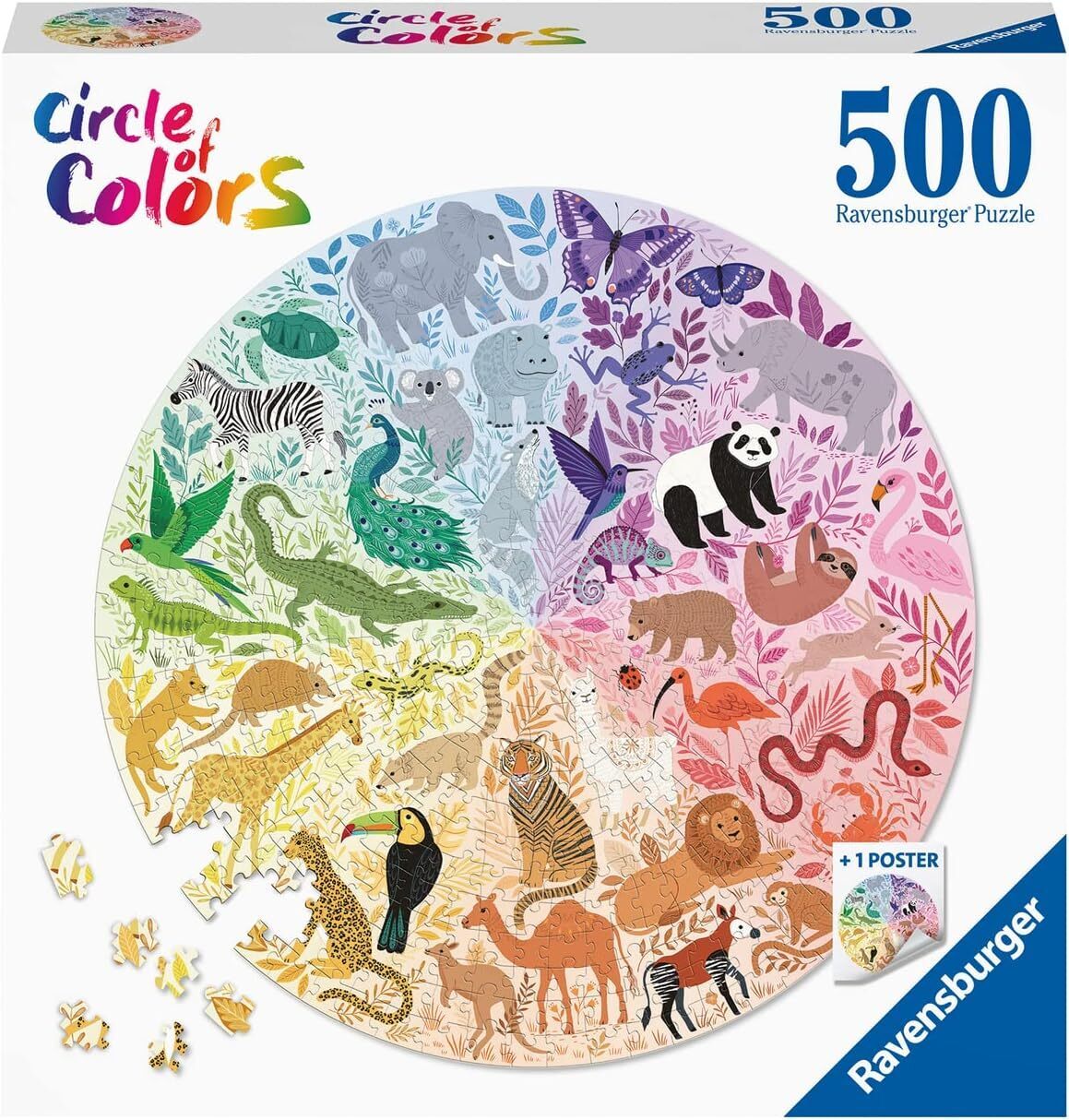 Circle of Colours: Animals 500pc [Ravensburger Puzzle]