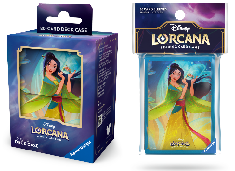 Disney Lorcana TCG: Card Sleeves & Deck Box Combo - Mulan, Considerate Diplomat