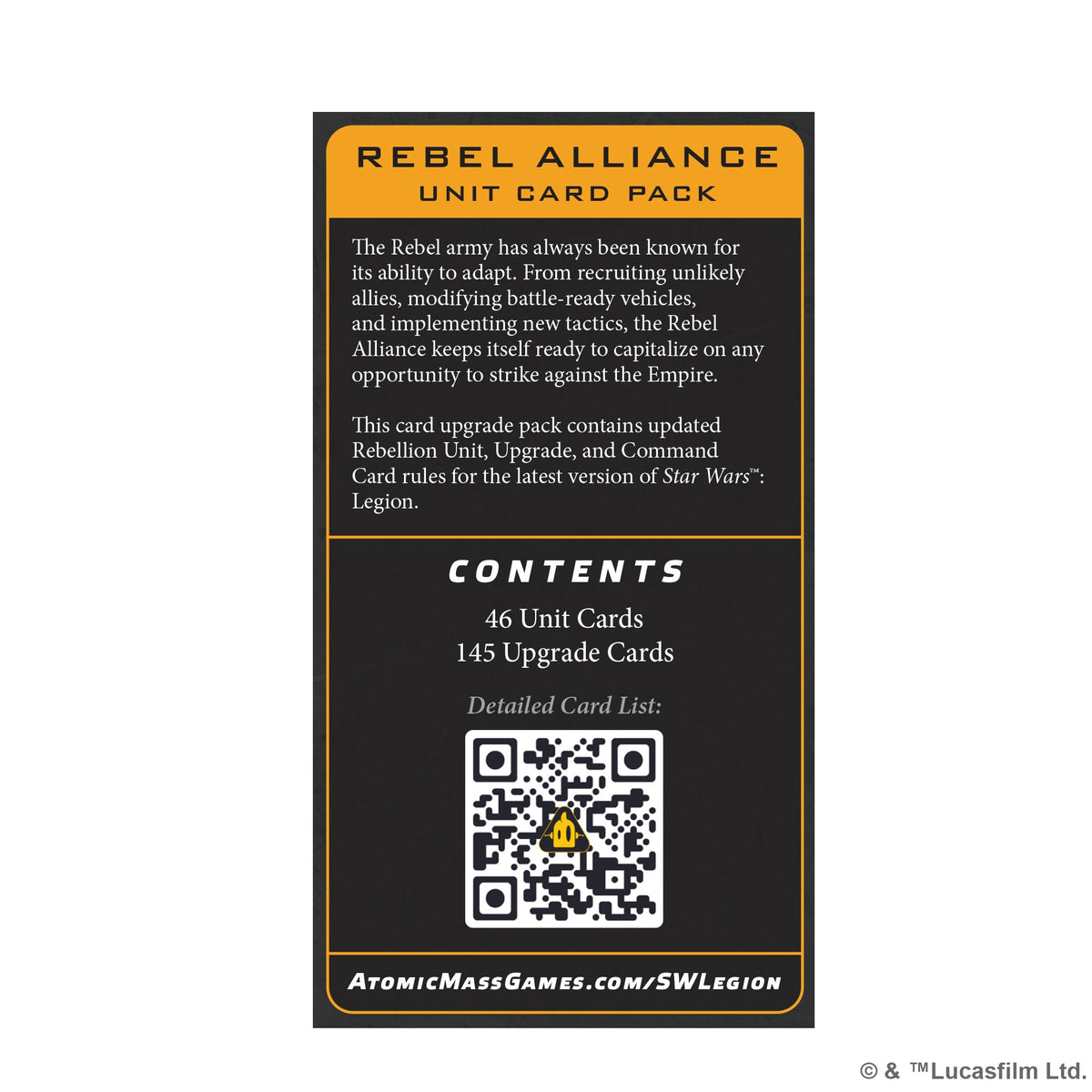 Rebel Alliance: Unit Card Pack [Star Wars: Legion]