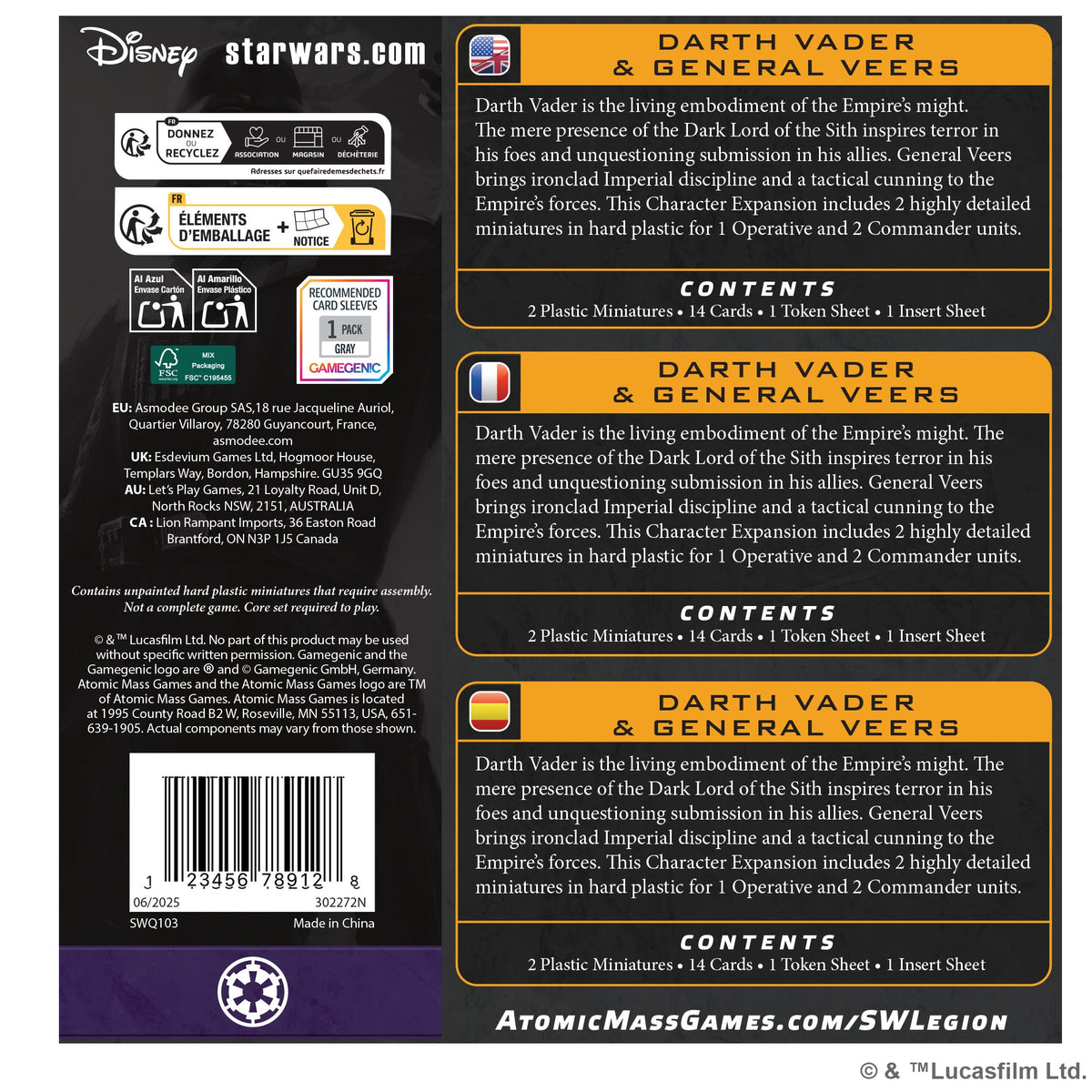 Darth Vader & General Veers – Character Expansion [Star Wars: Legion]