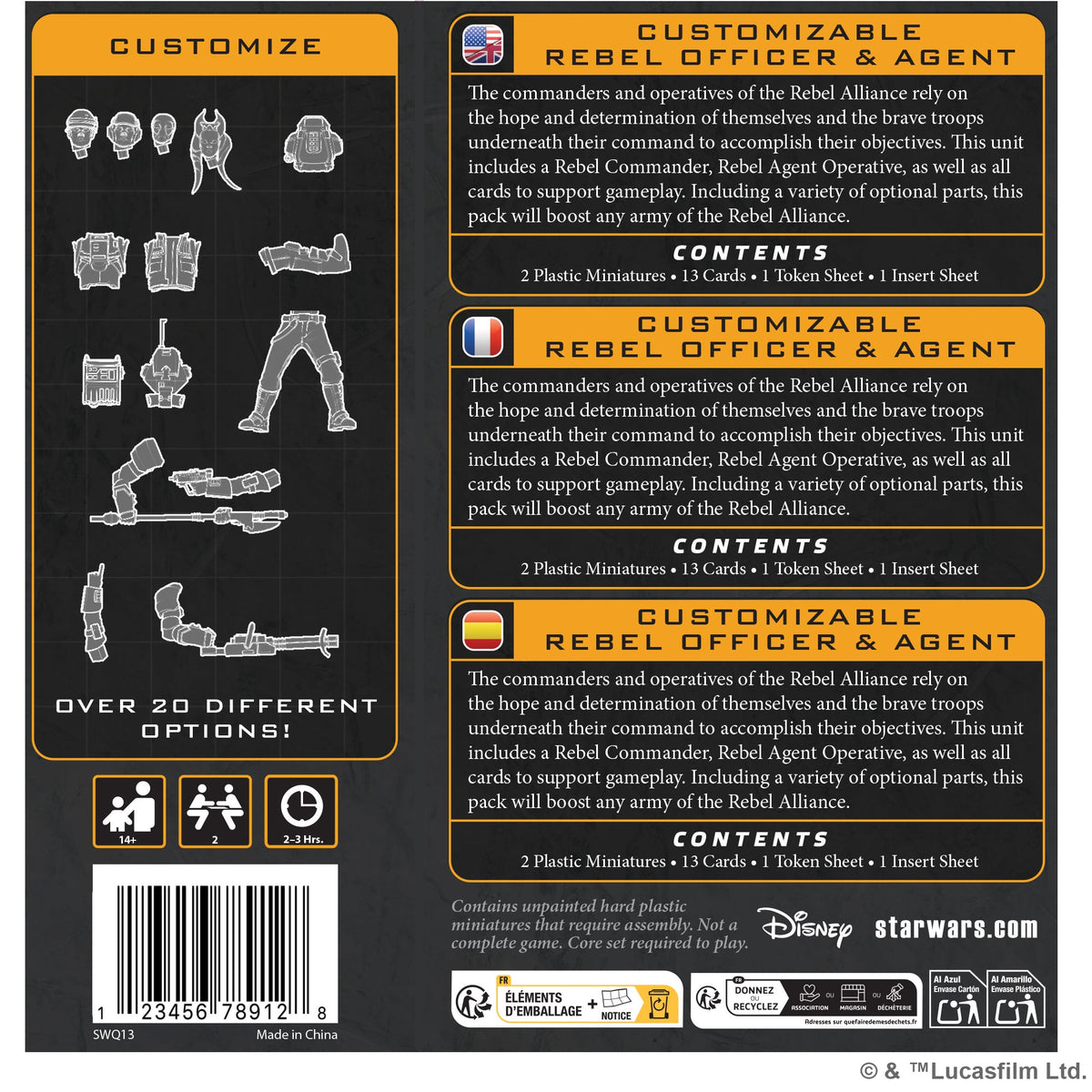 Customizable Rebel Officer & Agent [Star Wars: Legion]