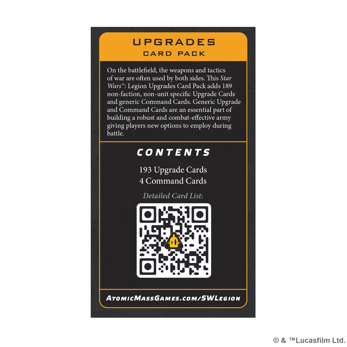 Upgrades Card Pack [Star Wars: Legion]