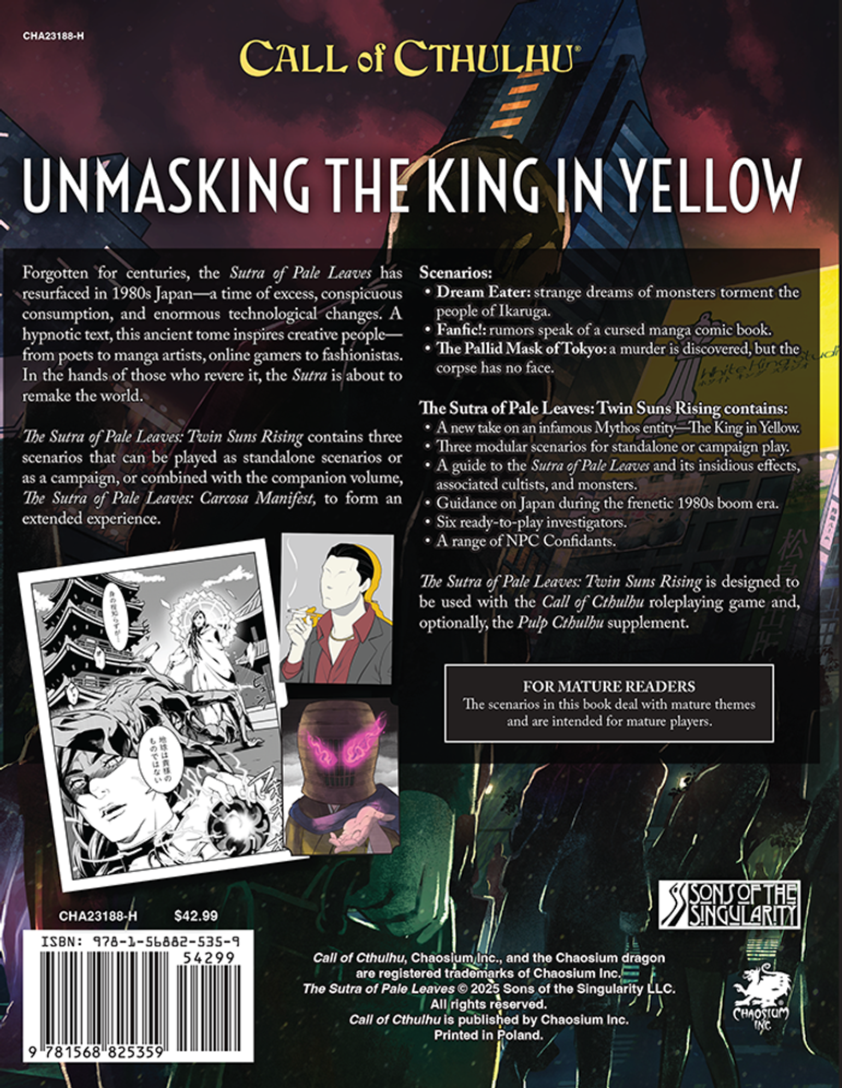 Call of Cthulhu RPG: The Sutra of Pale Leaves- Twin Suns Rising