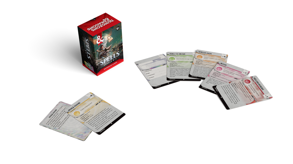 D&D Spells: Levels 0-1 - Reference Cards