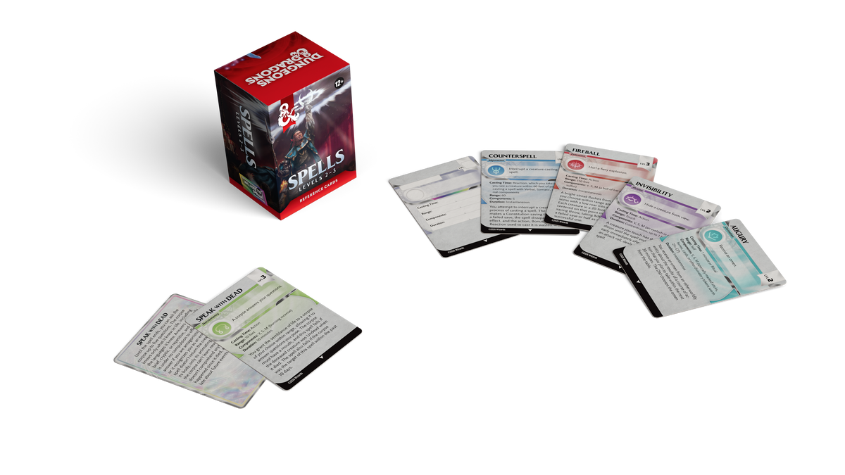 D&D Spells: Levels 2-3 - Reference Cards
