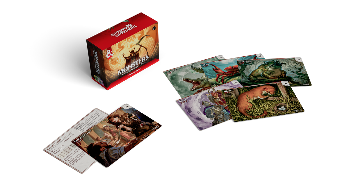 D&D Monsters: Animals & NPCs - Reference Cards