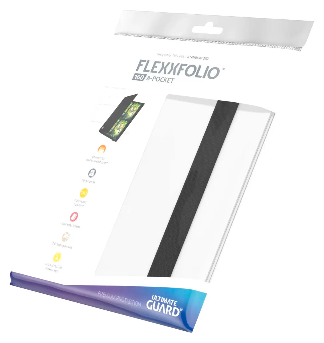 Ultimate Guard Flexxfolio 160 Folder - White - 8-Pocket Standard-Size