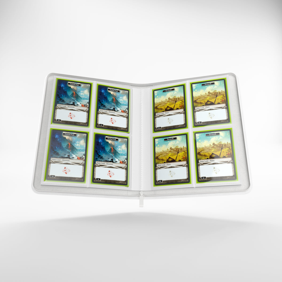 Gamegenic Zip-Up Album - White - 8-Pocket Standard-Size