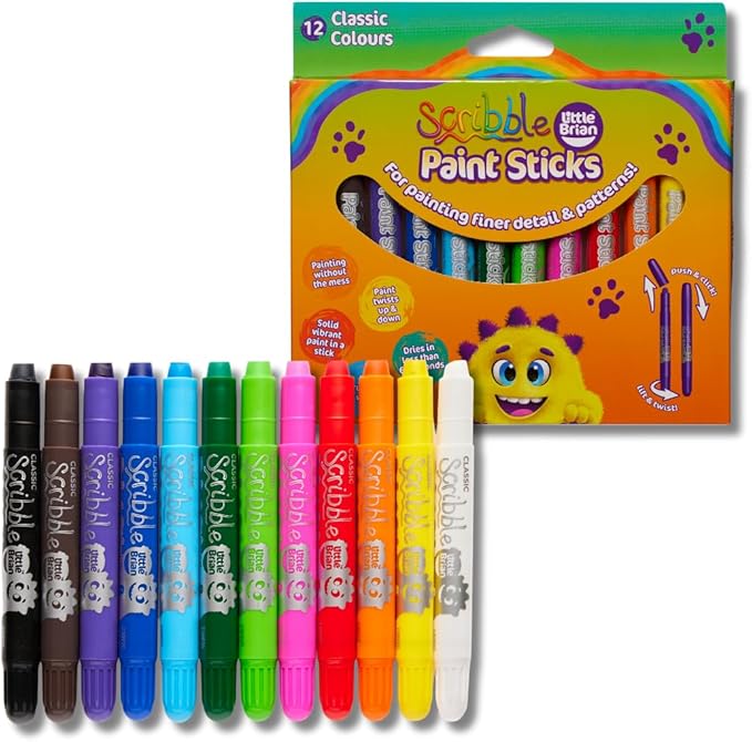 Little Brian Scribble Paint Sticks 12pk